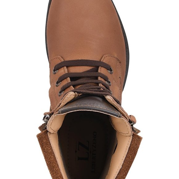 LIBERTYZENO Men's  Lace-Up Lite Brown Casual Boots - Picture 4 of 5